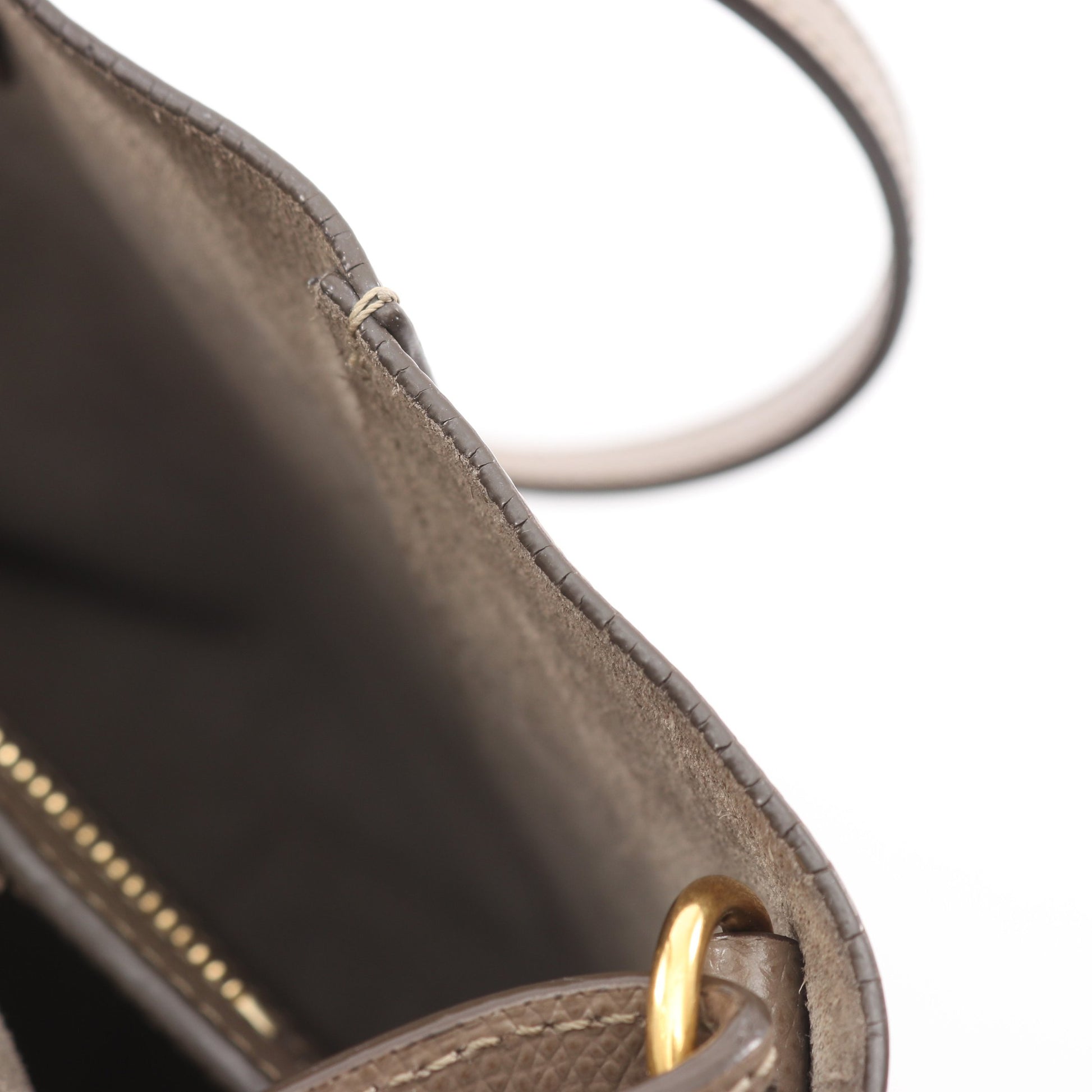 バーティカル スモール カバ 2WAY ハンドバッグ トートバッグ レザー グレーベージュ セリーヌ バッグ CELINE