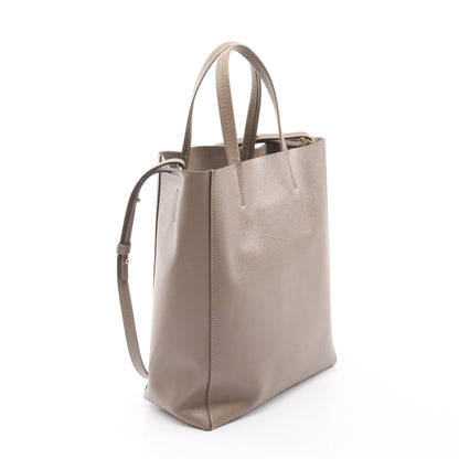 バーティカル スモール カバ 2WAY ハンドバッグ トートバッグ レザー グレーベージュ セリーヌ バッグ CELINE