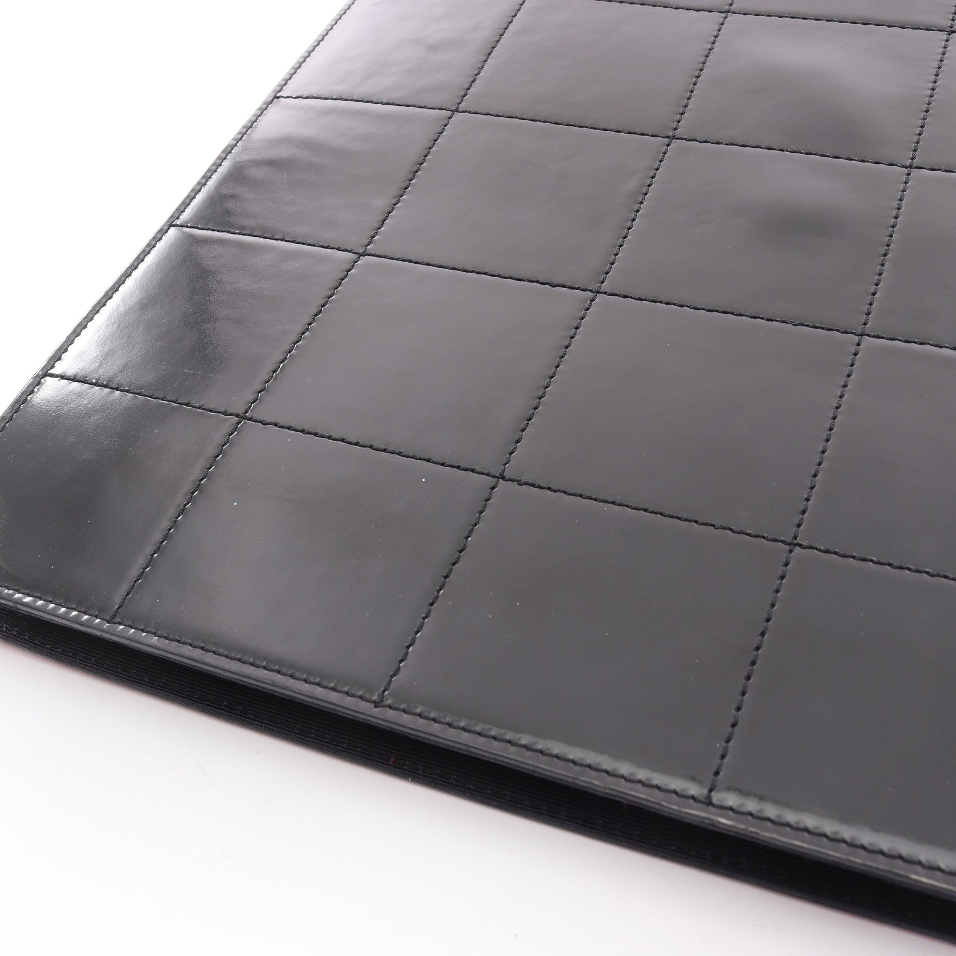 ココシャネル マドモアゼル チョコバー ブラック金具 ハンドバッグ トートバッグ エナメルレザー レザー レッド マルチカラー シャネル バッグ CHANEL