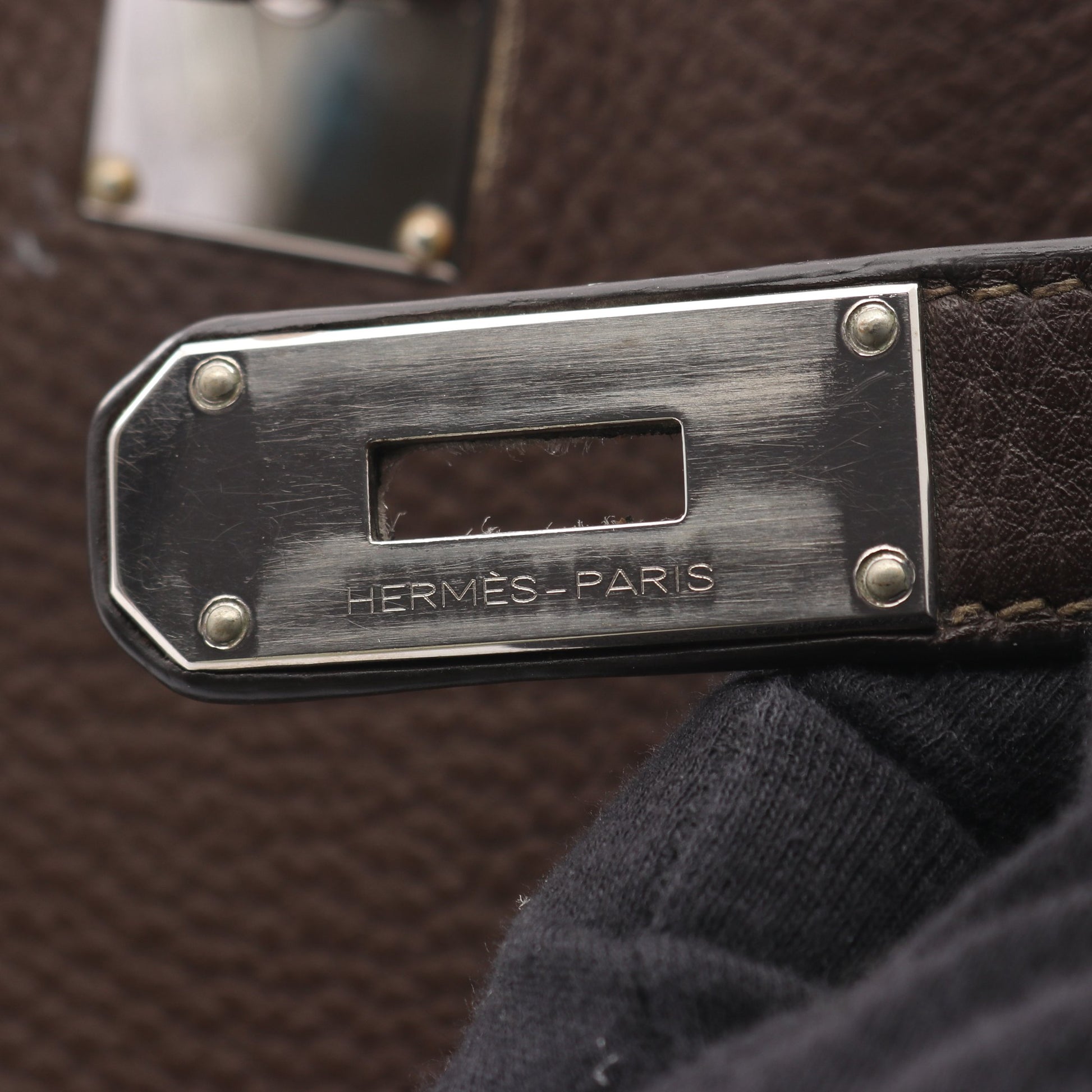 ジプシエール37 ショコラ ショルダーバッグ フィヨルド ダークブラウン シルバー金具 □L刻印 エルメス バッグ HERMES