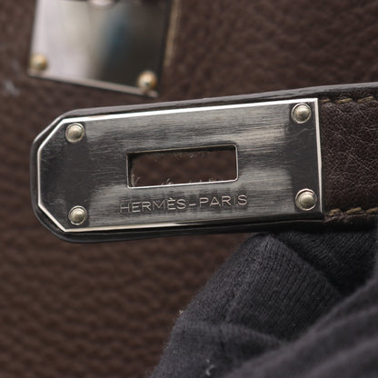 ジプシエール37 ショコラ ショルダーバッグ フィヨルド ダークブラウン シルバー金具 □L刻印 エルメス バッグ HERMES
