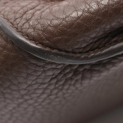 ジプシエール37 ショコラ ショルダーバッグ フィヨルド ダークブラウン シルバー金具 □L刻印 エルメス バッグ HERMES