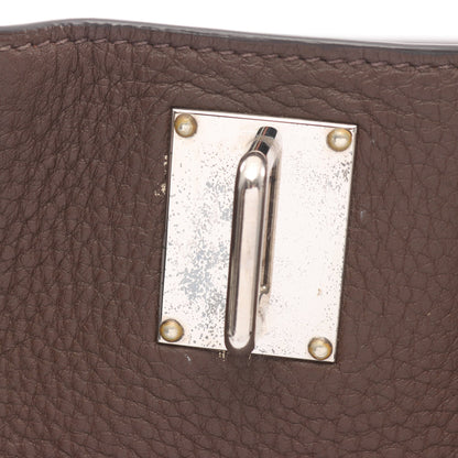 ジプシエール37 ショコラ ショルダーバッグ フィヨルド ダークブラウン シルバー金具 □L刻印 エルメス バッグ HERMES