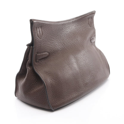 ジプシエール37 ショコラ ショルダーバッグ フィヨルド ダークブラウン シルバー金具 □L刻印 エルメス バッグ HERMES
