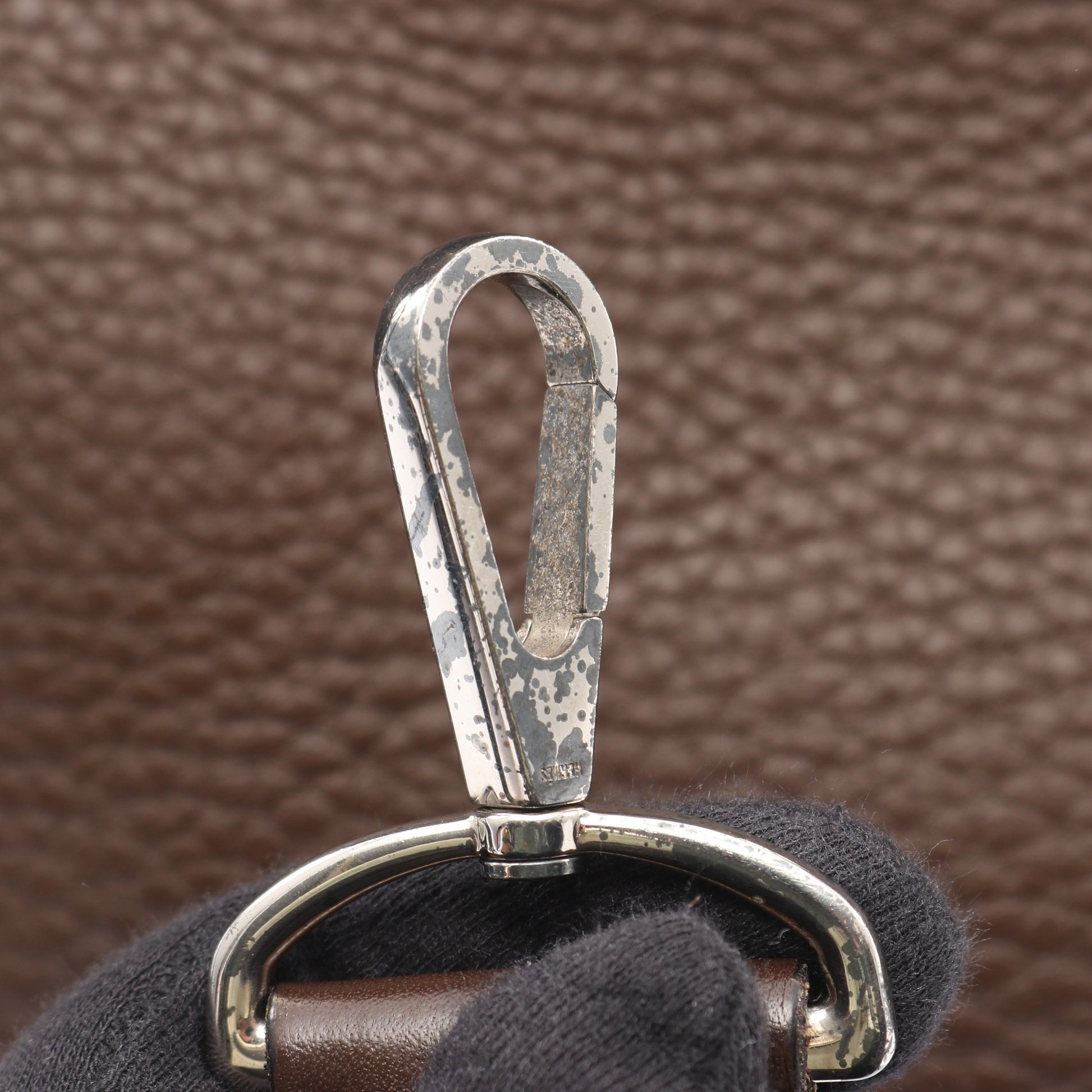 ジプシエール37 ショコラ ショルダーバッグ フィヨルド ダークブラウン シルバー金具 □L刻印 エルメス バッグ HERMES