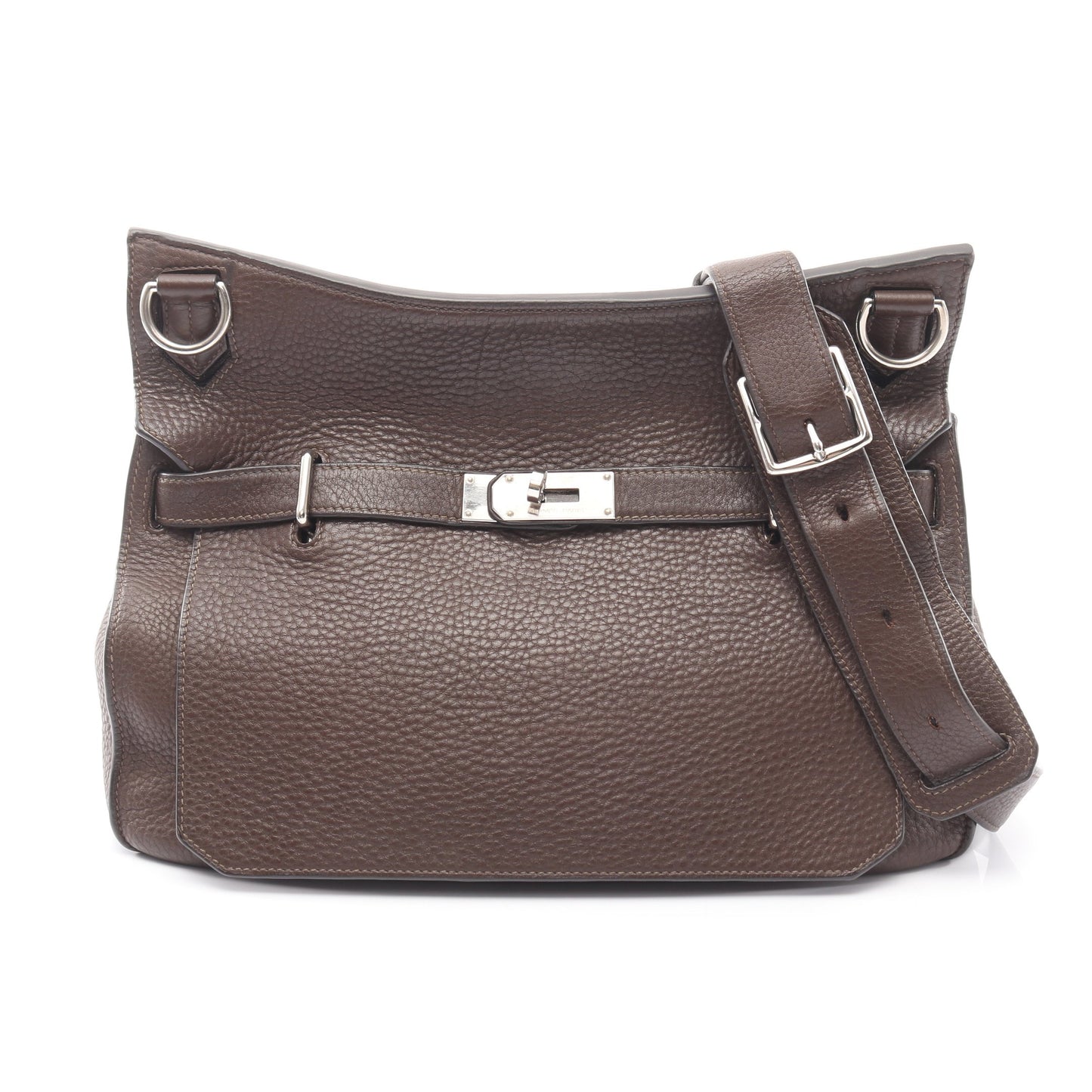 ジプシエール37 ショコラ ショルダーバッグ フィヨルド ダークブラウン シルバー金具 □L刻印 エルメス バッグ HERMES