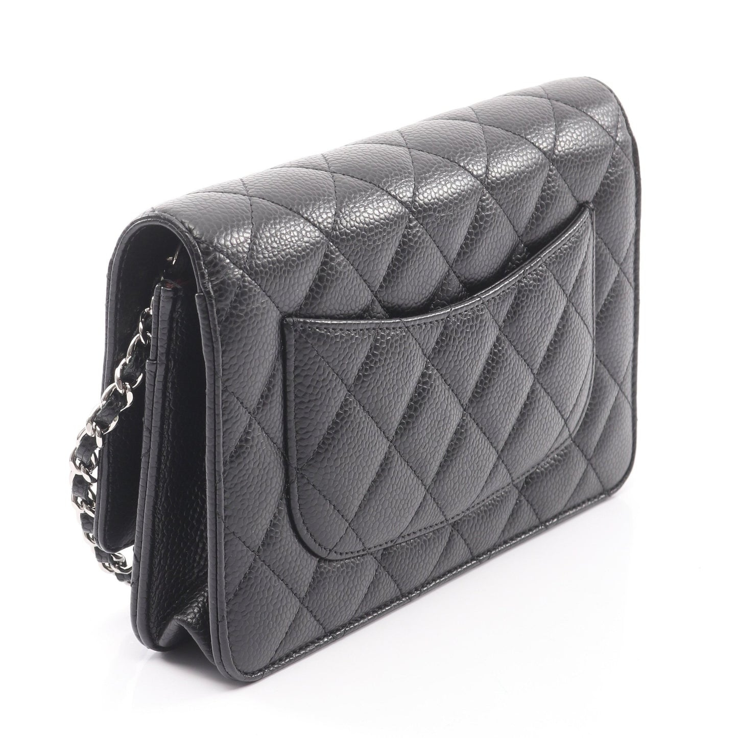 マトラッセ チェーンウォレット キャビアスキン ブラック シルバー金具 シャネル バッグ CHANEL