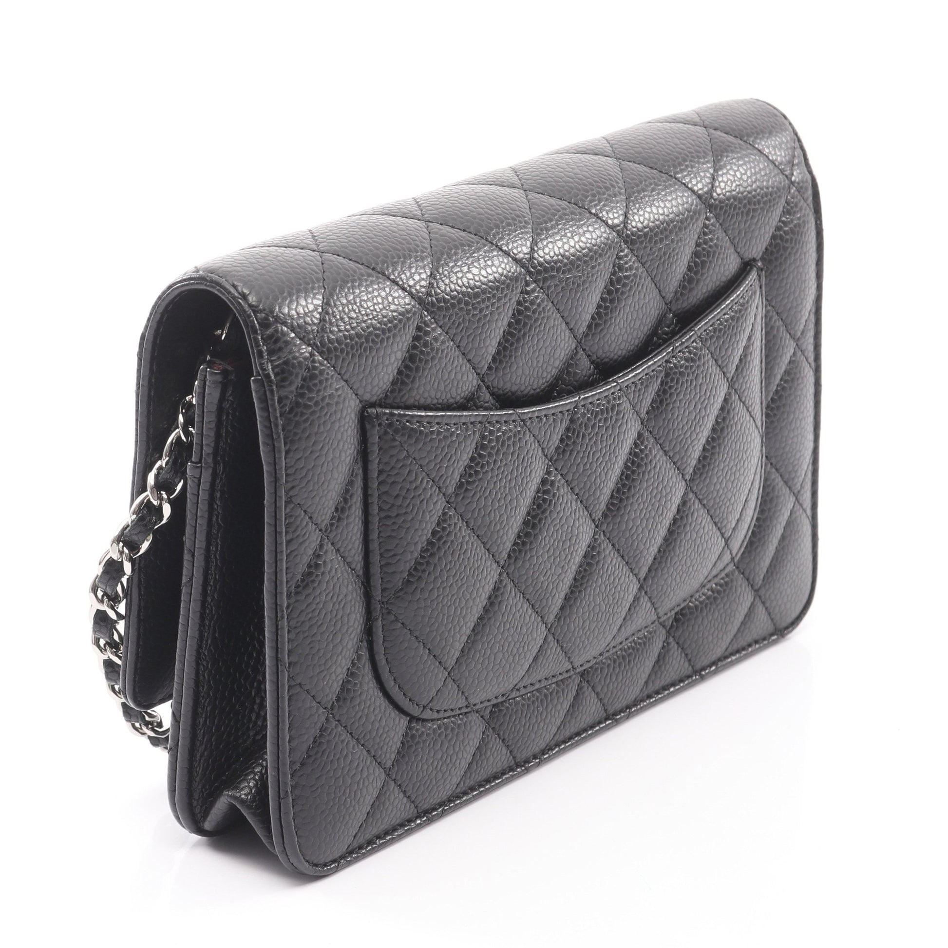 マトラッセ チェーンウォレット キャビアスキン ブラック シルバー金具 シャネル バッグ CHANEL