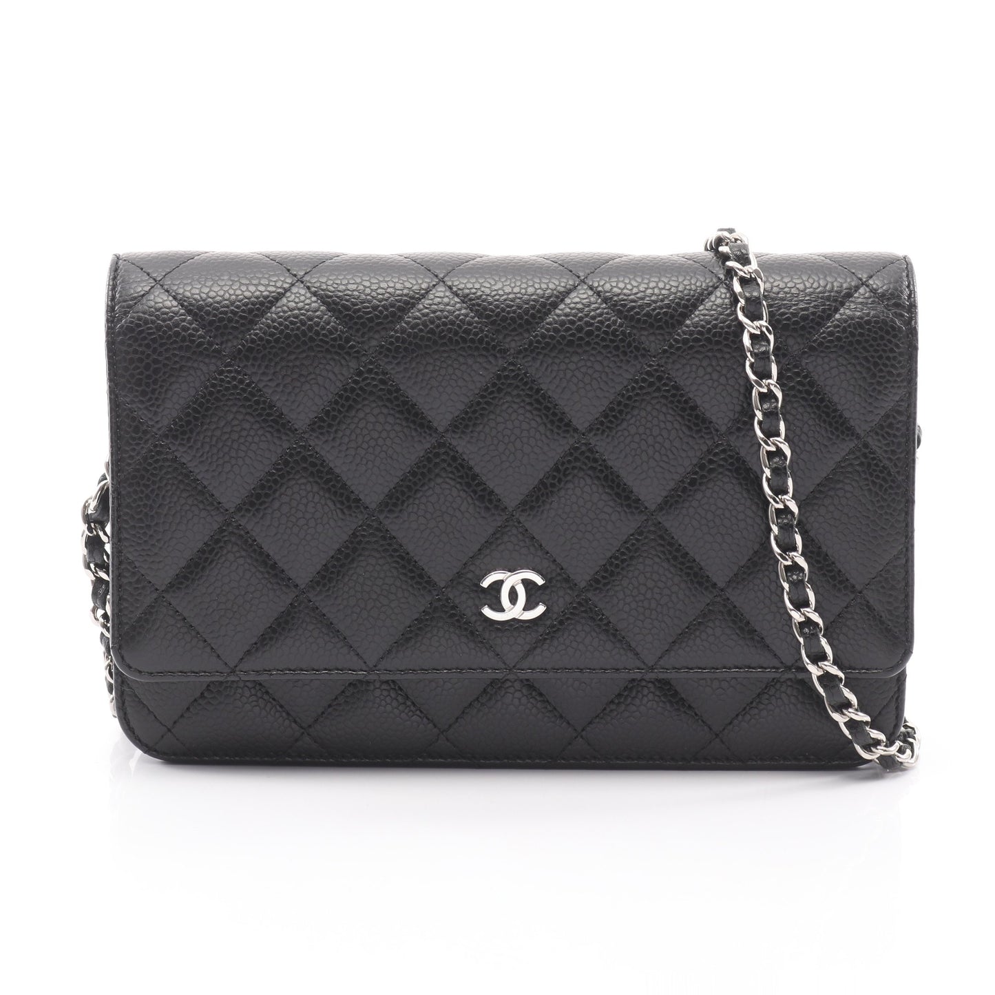 マトラッセ チェーンウォレット キャビアスキン ブラック シルバー金具 シャネル バッグ CHANEL