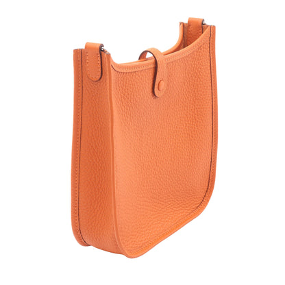 エヴリンTPM ショルダーバッグ トリヨンクレマンス オレンジ シルバー金具 K刻印 エルメス バッグ HERMES