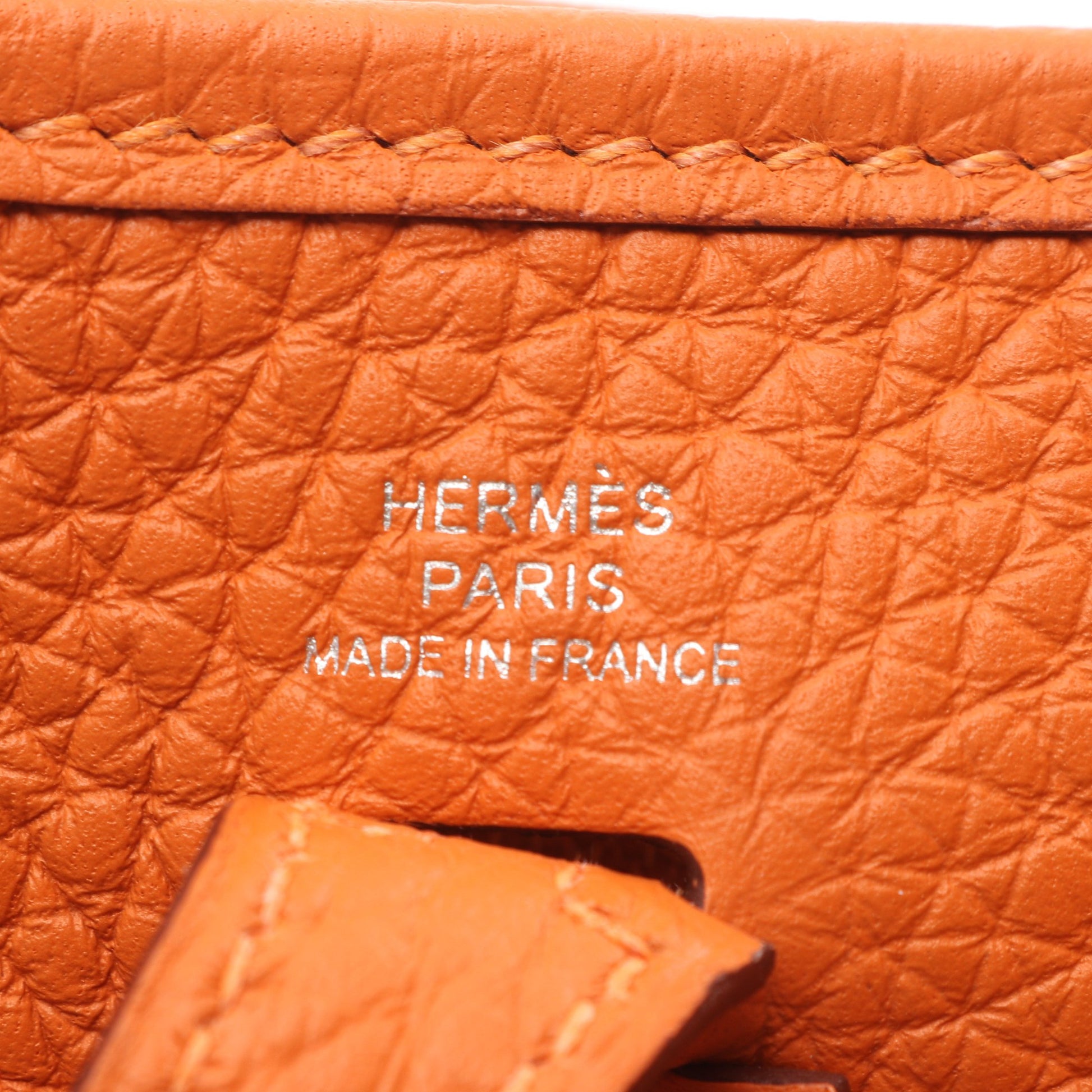 エヴリンTPM ショルダーバッグ トリヨンクレマンス オレンジ シルバー金具 K刻印 エルメス バッグ HERMES