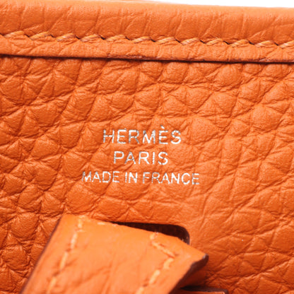 エヴリンTPM ショルダーバッグ トリヨンクレマンス オレンジ シルバー金具 K刻印 エルメス バッグ HERMES