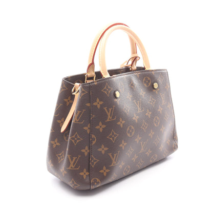 モンテーニュBB モノグラム 2WAY ハンドバッグ PVC レザー ブラウン ルイヴィトン バッグ LOUIS VUITTON