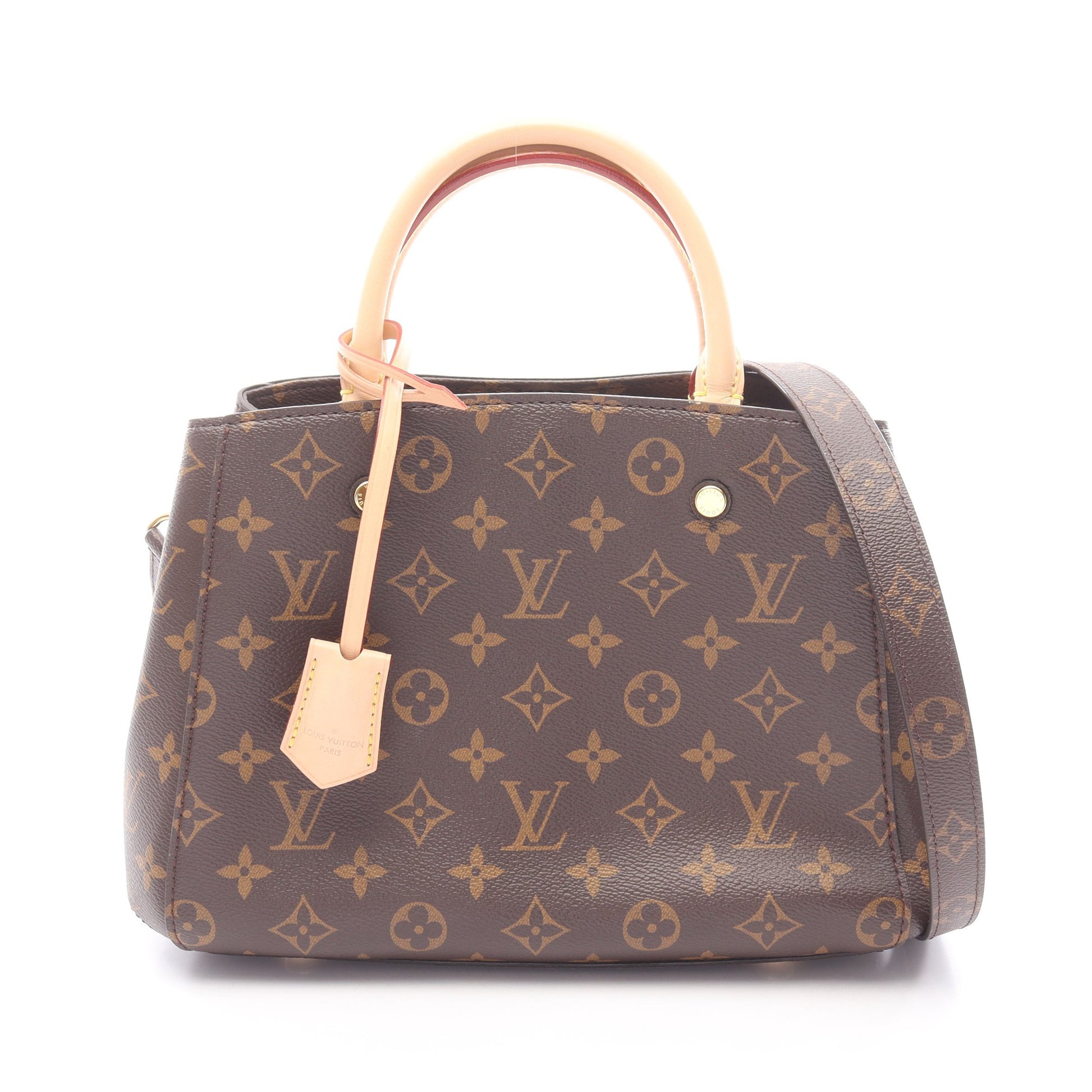 モンテーニュBB モノグラム 2WAY ハンドバッグ PVC レザー ブラウン ルイヴィトン バッグ LOUIS VUITTON