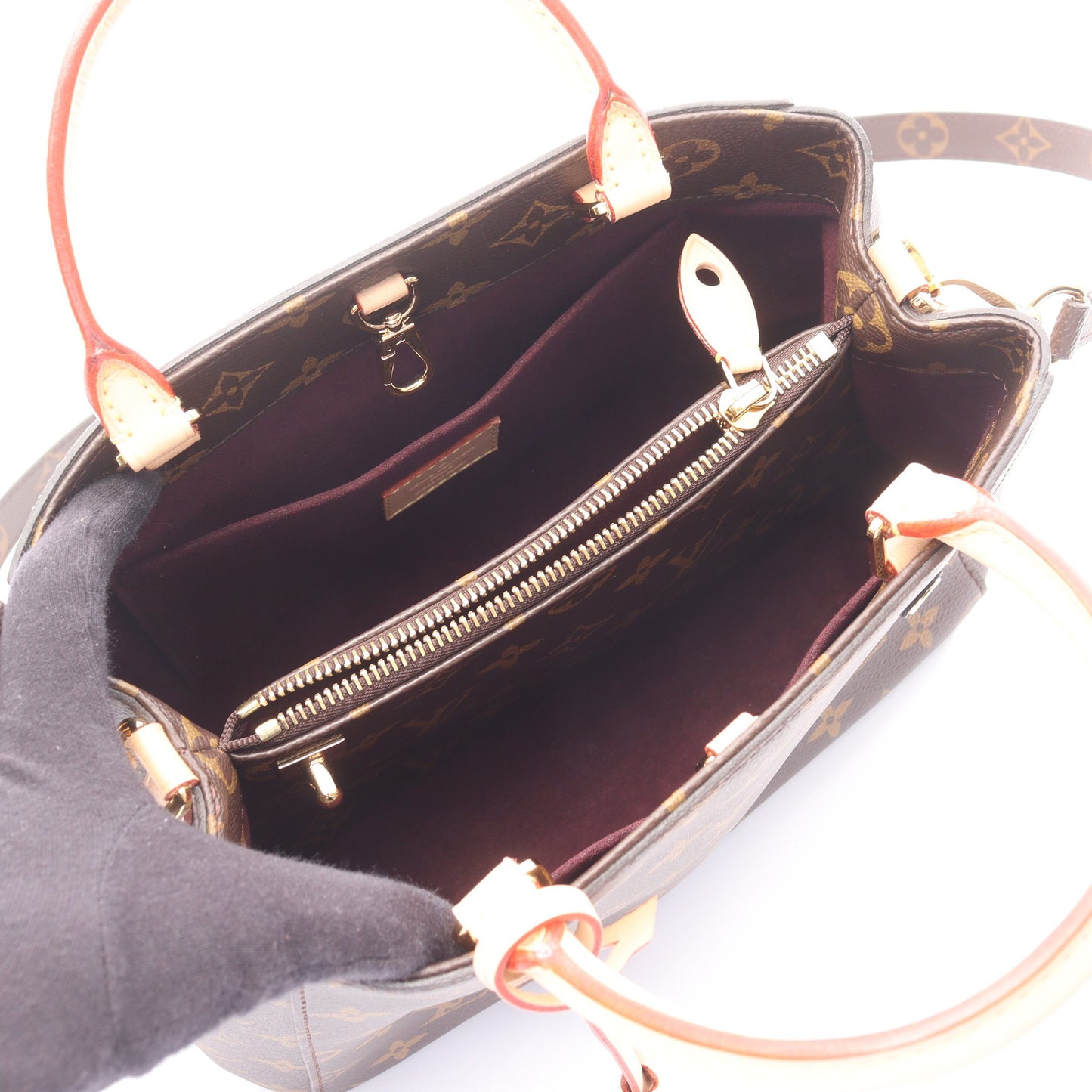 モンテーニュBB モノグラム 2WAY ハンドバッグ PVC レザー ブラウン ルイヴィトン バッグ LOUIS VUITTON