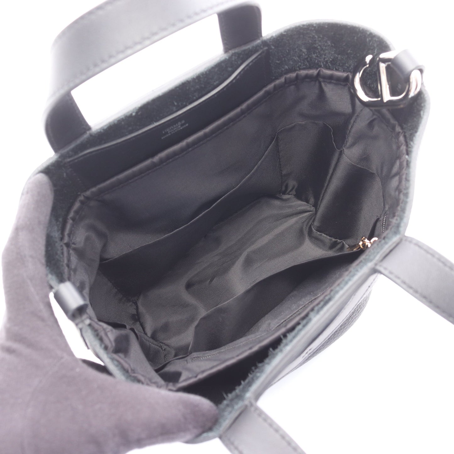 インザループ18 ハンドバッグ トリヨンクレマンス ブラック シルバー金具 W刻印 エルメス バッグ HERMES