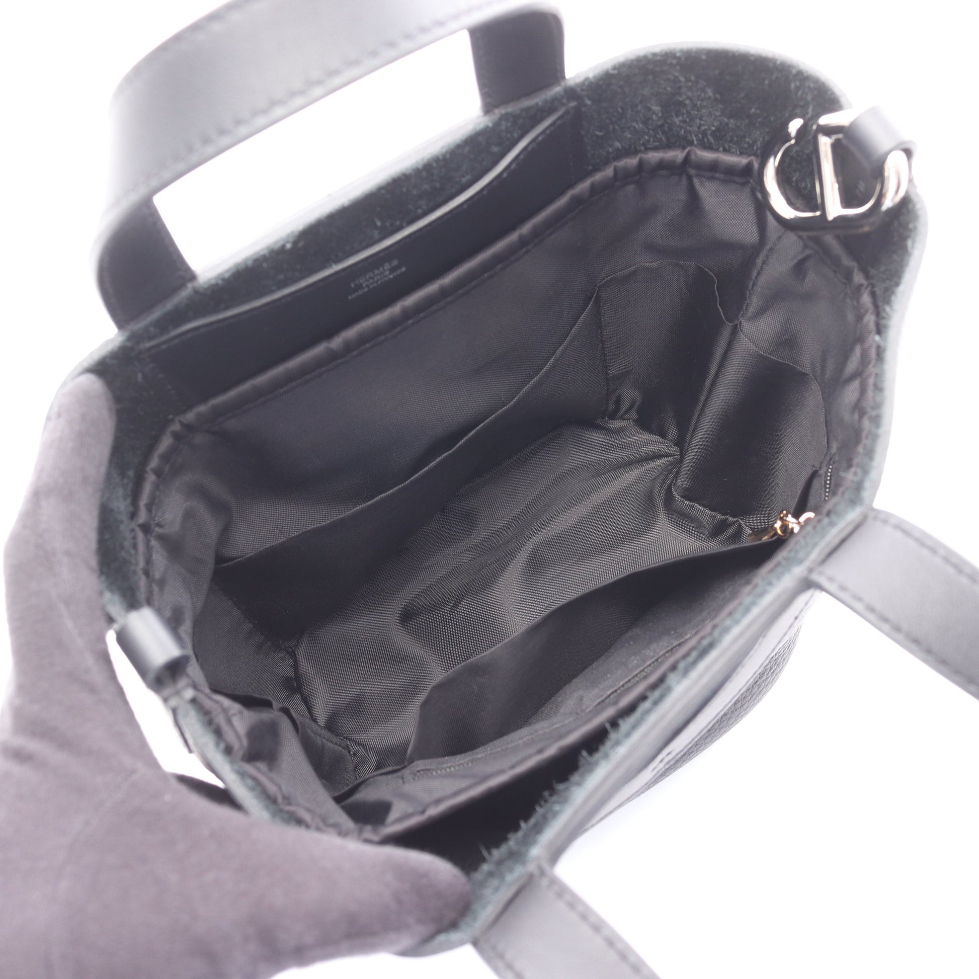 インザループ18 ハンドバッグ トリヨンクレマンス ブラック シルバー金具 W刻印 エルメス バッグ HERMES