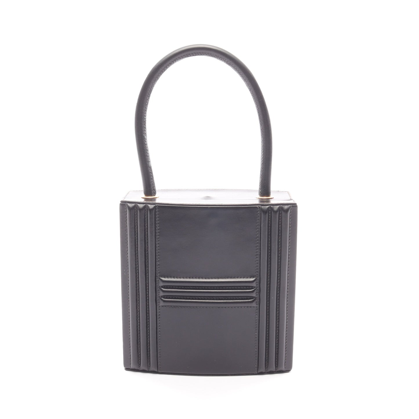 カデナ ケリー ハンドバッグ ボックスカーフ ブラック ゴールド金具 エルメス バッグ HERMES