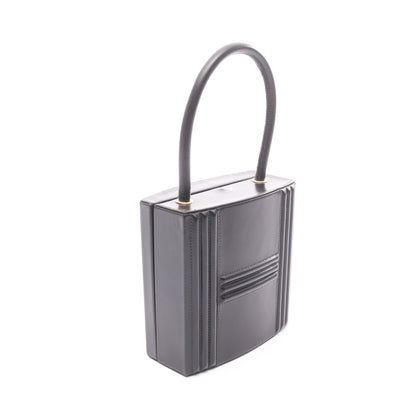 カデナ ケリー ハンドバッグ ボックスカーフ ブラック ゴールド金具 エルメス バッグ HERMES