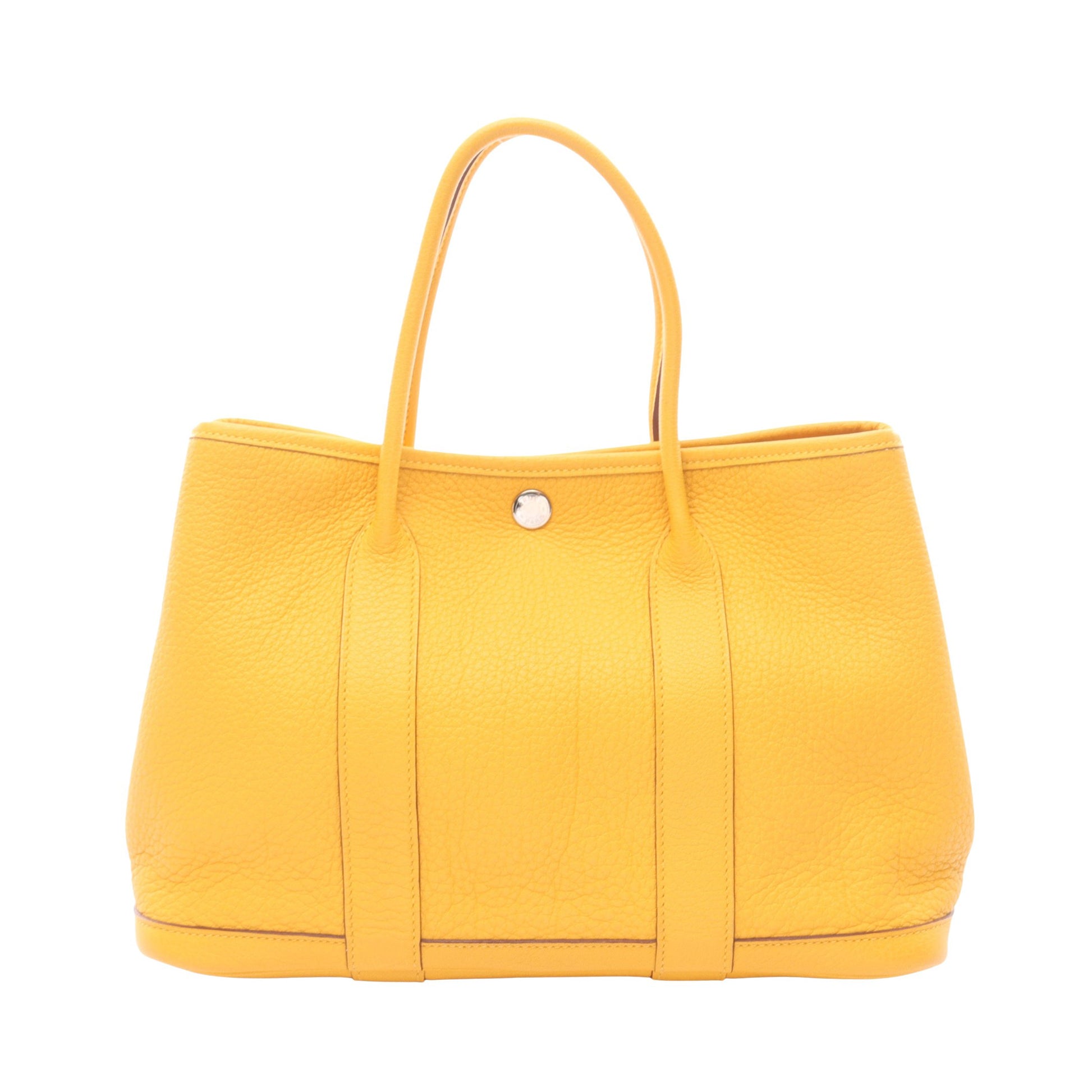 ガーデンパーティTPM ソレイユ ハンドバッグ トートバッグ ネゴンダ イエロー シルバー金具 □M刻印 エルメス バッグ HERMES