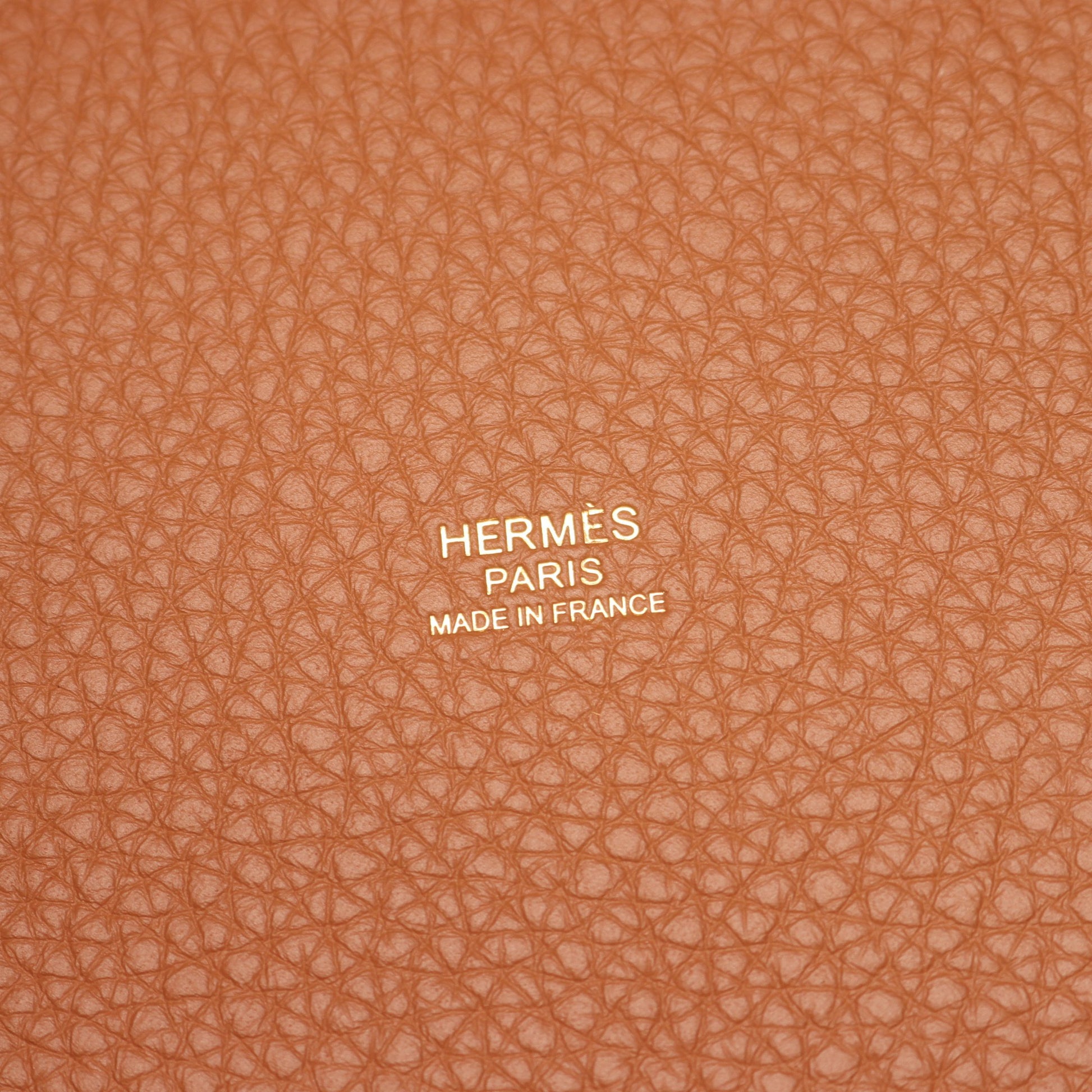 ピコタンロックPM ゴールド ハンドバッグ トリヨンクレマンス ブラウン ゴールド金具 G刻印 エルメス バッグ HERMES