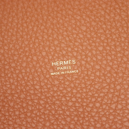 ピコタンロックPM ゴールド ハンドバッグ トリヨンクレマンス ブラウン ゴールド金具 G刻印 エルメス バッグ HERMES