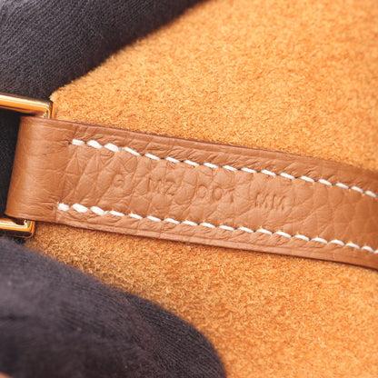 ピコタンロックPM ゴールド ハンドバッグ トリヨンクレマンス ブラウン ゴールド金具 G刻印 エルメス バッグ HERMES
