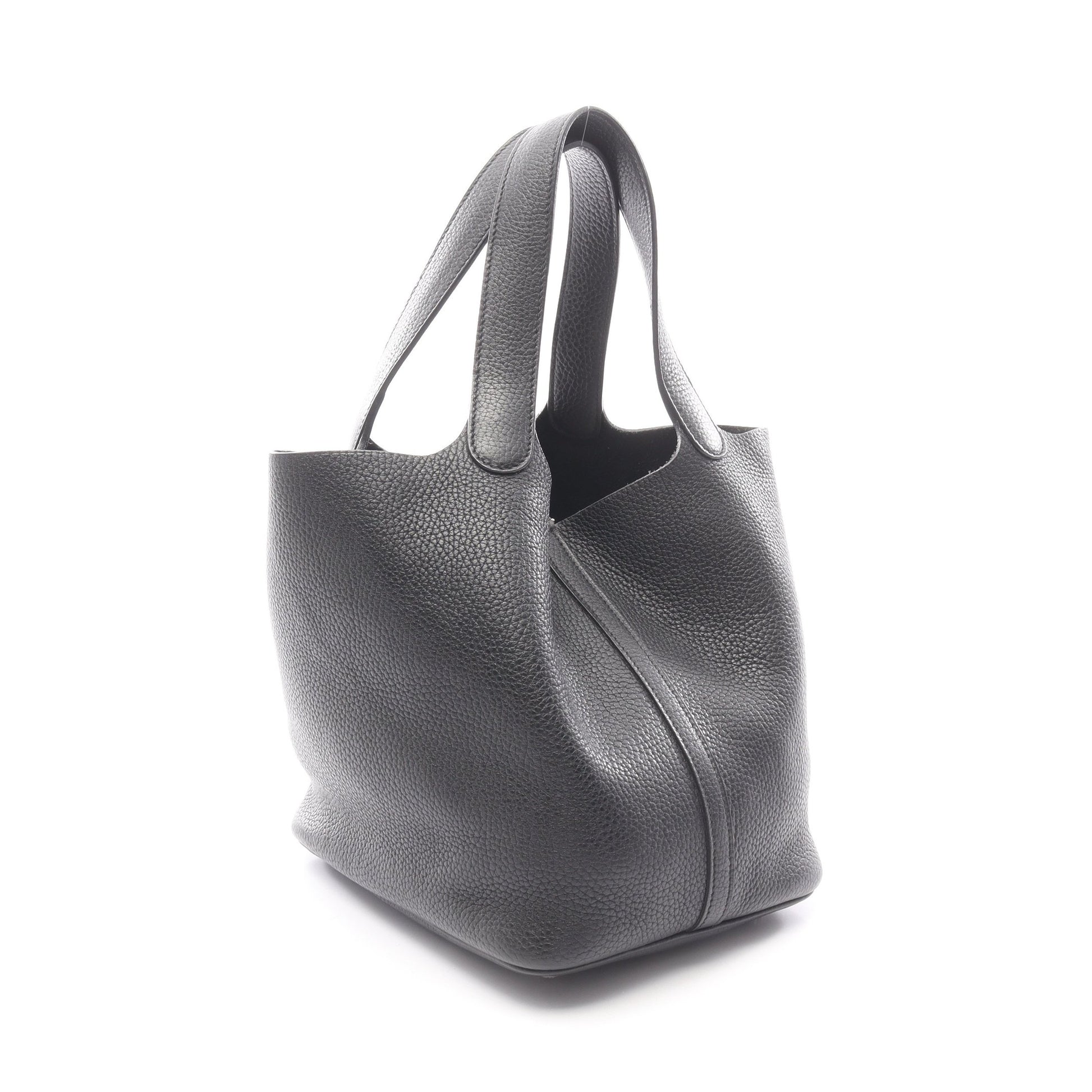 ピコタンロックMM ハンドバッグ トリヨンクレマンス ブラック シルバー金具 C刻印 エルメス バッグ HERMES