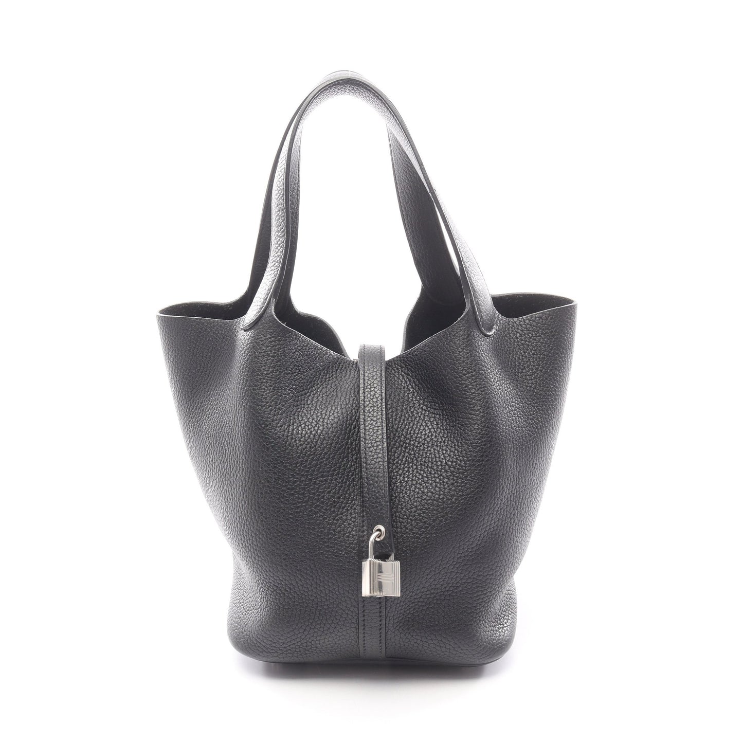 ピコタンロックMM ハンドバッグ トリヨンクレマンス ブラック シルバー金具 C刻印 エルメス バッグ HERMES