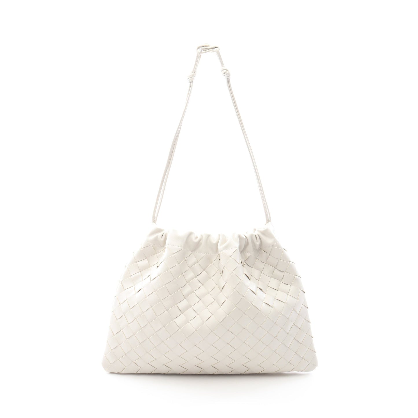 DUST BAG ダストバッグ イントレチャート ワンショルダーバッグ レザー オフホワイト ボッテガヴェネタ バッグ BOTTEGA VENETA