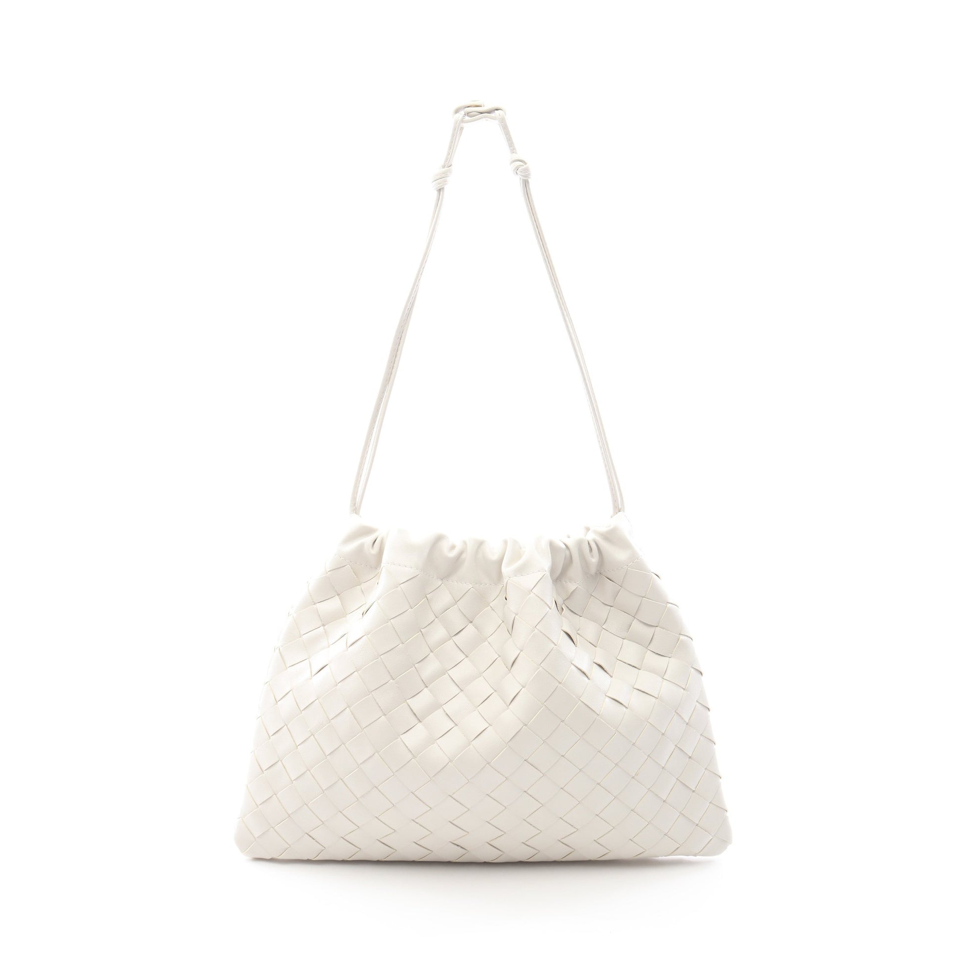 DUST BAG ダストバッグ イントレチャート ワンショルダーバッグ レザー オフホワイト ボッテガヴェネタ バッグ BOTTEGA VENETA