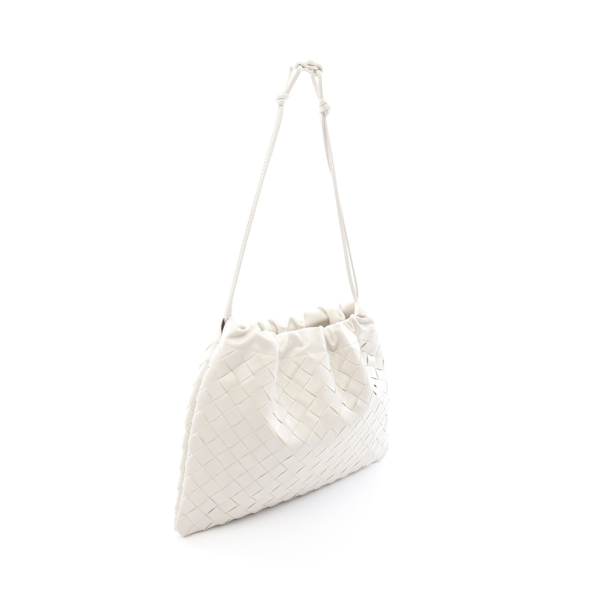 DUST BAG ダストバッグ イントレチャート ワンショルダーバッグ レザー オフホワイト ボッテガヴェネタ バッグ BOTTEGA VENETA