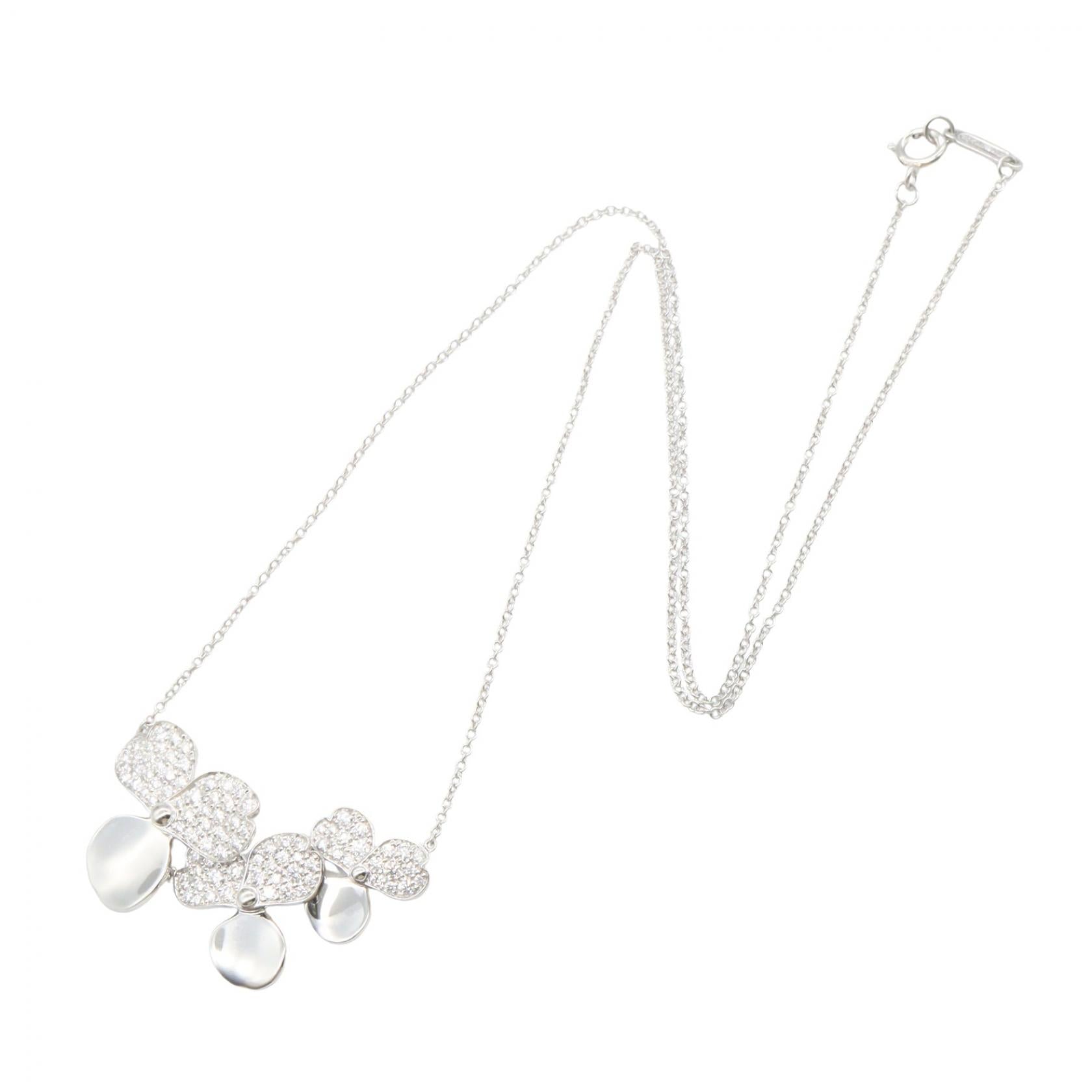 ペーパーフラワー クラスター ダイヤ ネックレス ネックレス PT950 ダイヤモンド プラチナ クリア ティファニー アクセサリー TIFFANY & Co.