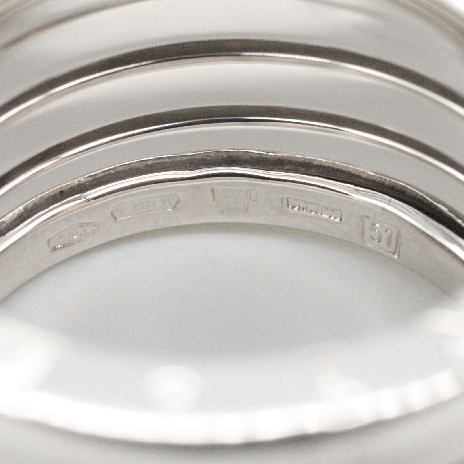 B-zero1 ビーゼロワン リング 4バンド リング 指輪 K18WG ホワイトゴールド ブルガリ アクセサリー BVLGARI
