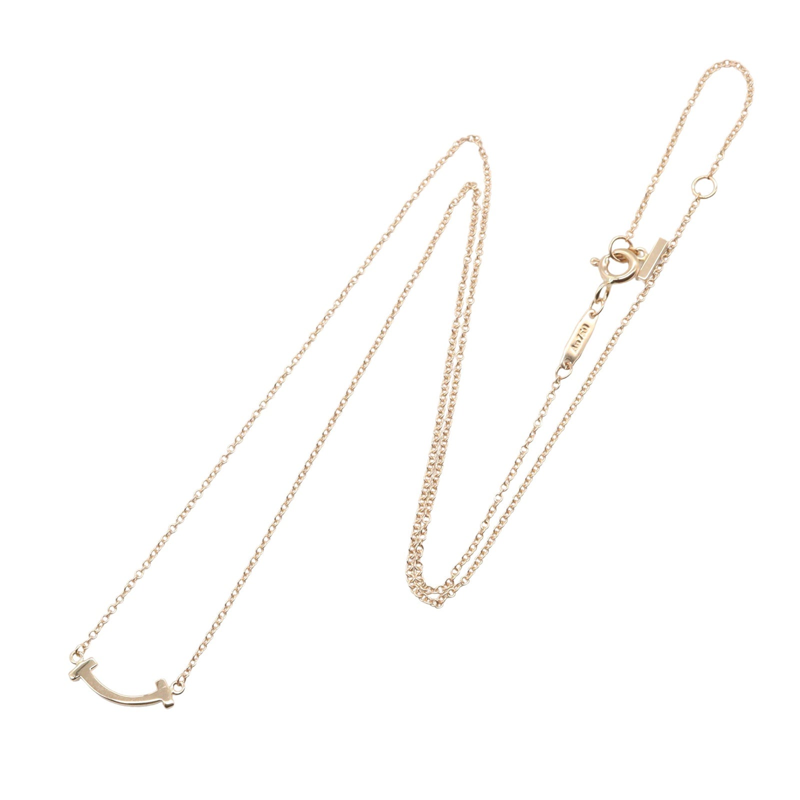 Tスマイル ミニ ネックレス ネックレス K18PG ピンクゴールド ティファニー アクセサリー TIFFANY & Co.