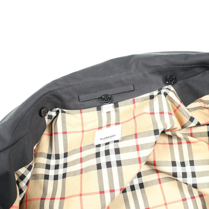 ステンカラーコート コットン ダークネイビー バーバリー アウター BURBERRY