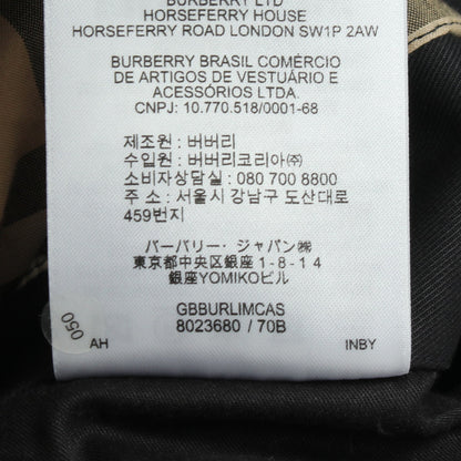 ステンカラーコート コットン ダークネイビー バーバリー アウター BURBERRY