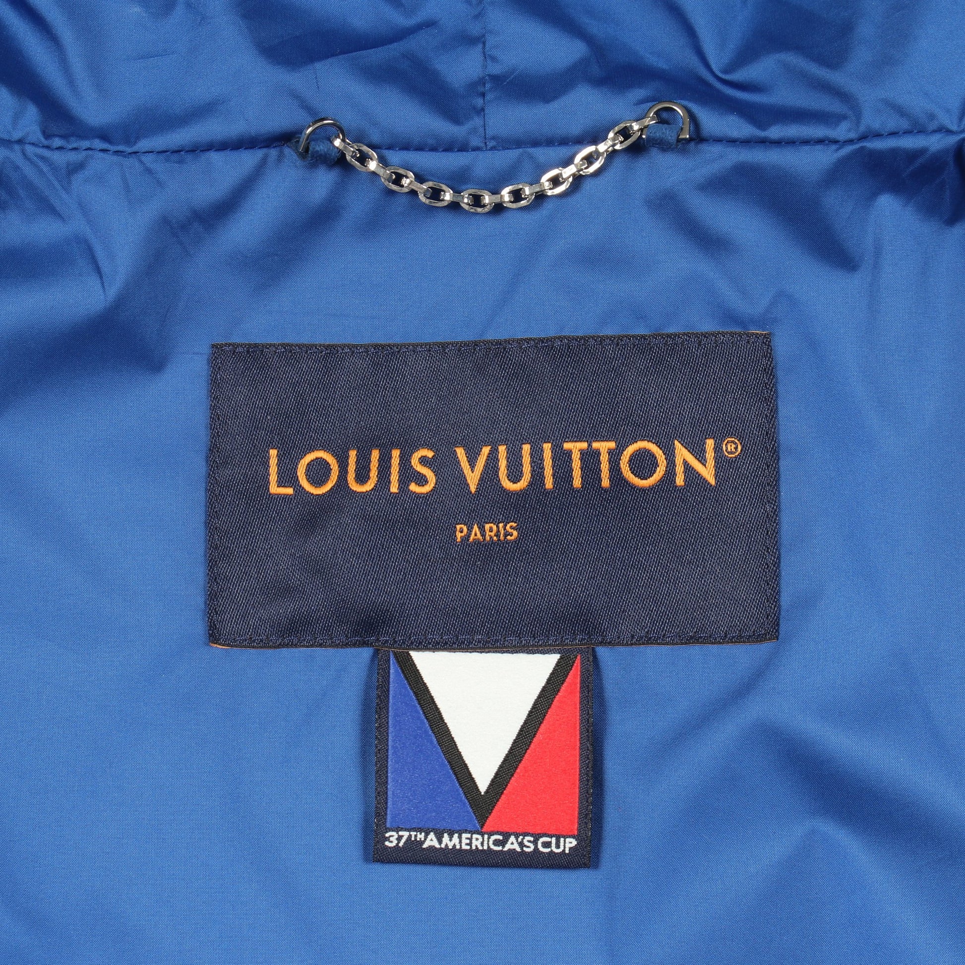 37TH AMERICA'S CUP ジップアップパーカー ジャケット ナイロン ブルー ルイヴィトン アウター LOUIS VUITTON
