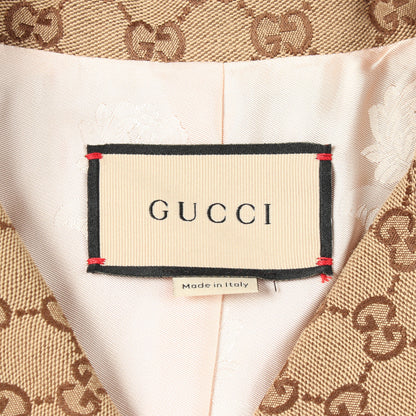 GGキャンバス シェリーライン ホースビット ジャケット コットン ベージュ ライトブラウン グッチ アウター GUCCI