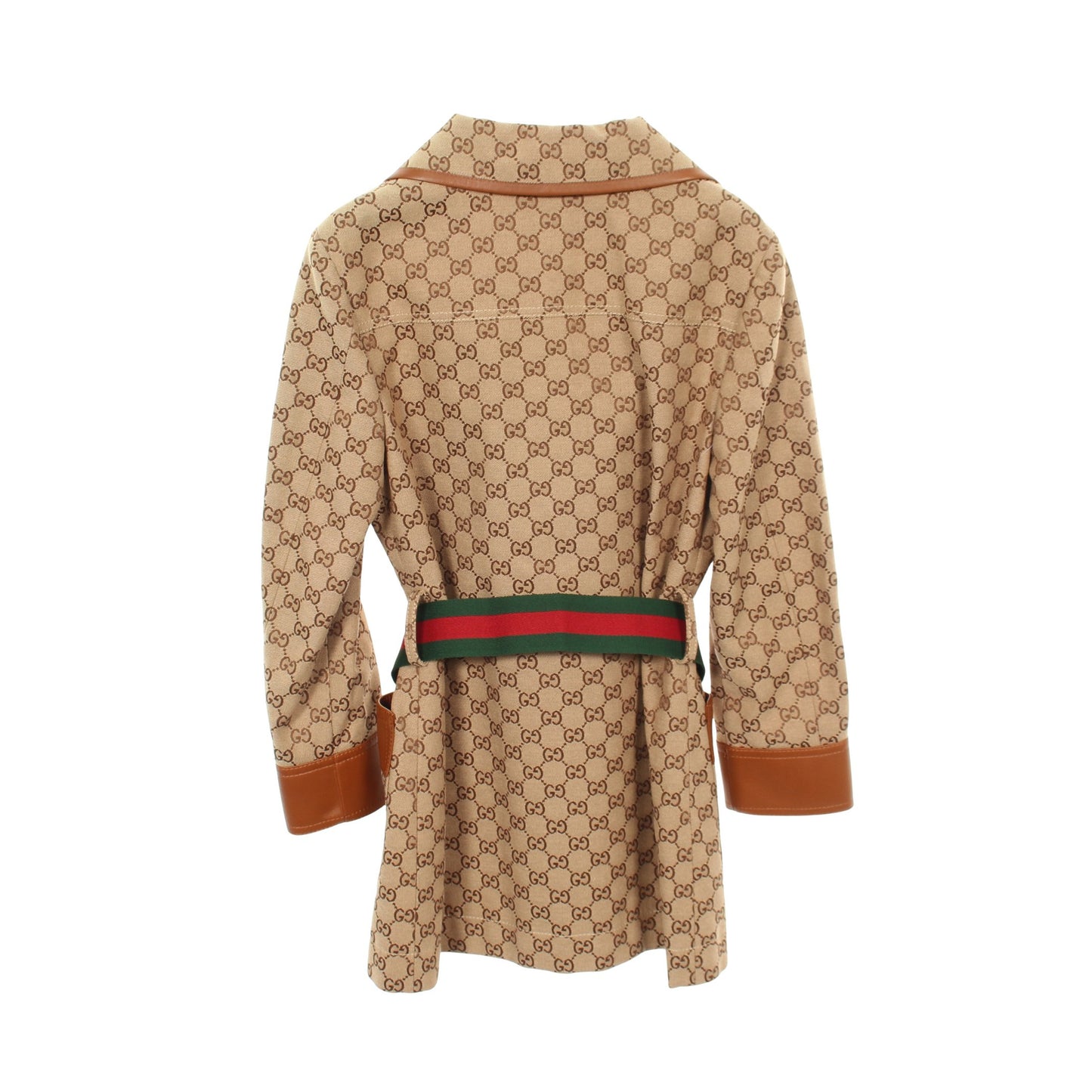 GGキャンバス シェリーライン ホースビット ジャケット コットン ベージュ ライトブラウン グッチ アウター GUCCI