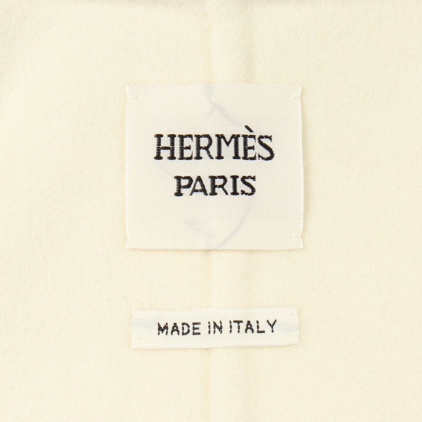 セリエボタン ステンカラーコート カシミヤ オフホワイト エルメス アウター HERMES