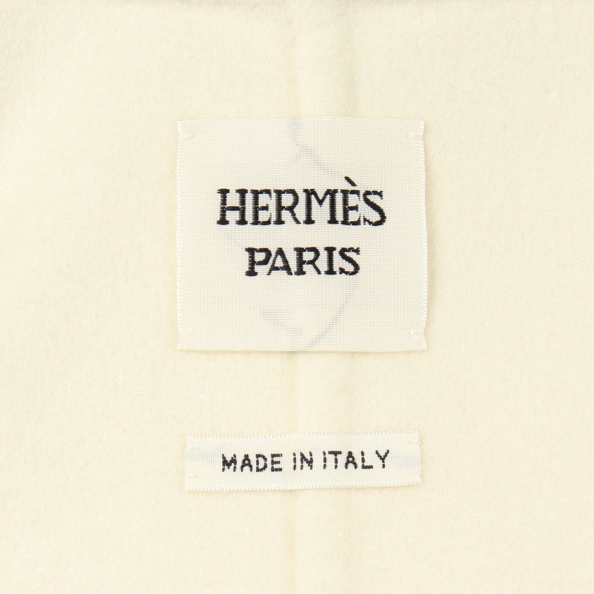セリエボタン ステンカラーコート カシミヤ オフホワイト エルメス アウター HERMES