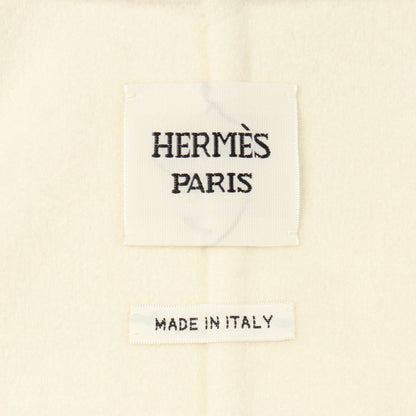 セリエボタン ステンカラーコート カシミヤ オフホワイト エルメス アウター HERMES