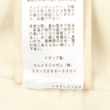 セリエボタン ステンカラーコート カシミヤ オフホワイト エルメス アウター HERMES