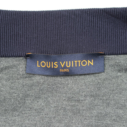 ドロップニードル モノグラム ニットジャケット ボンバージャケット レーヨン コットン ネイビー ルイヴィトン アウター LOUIS VUITTON