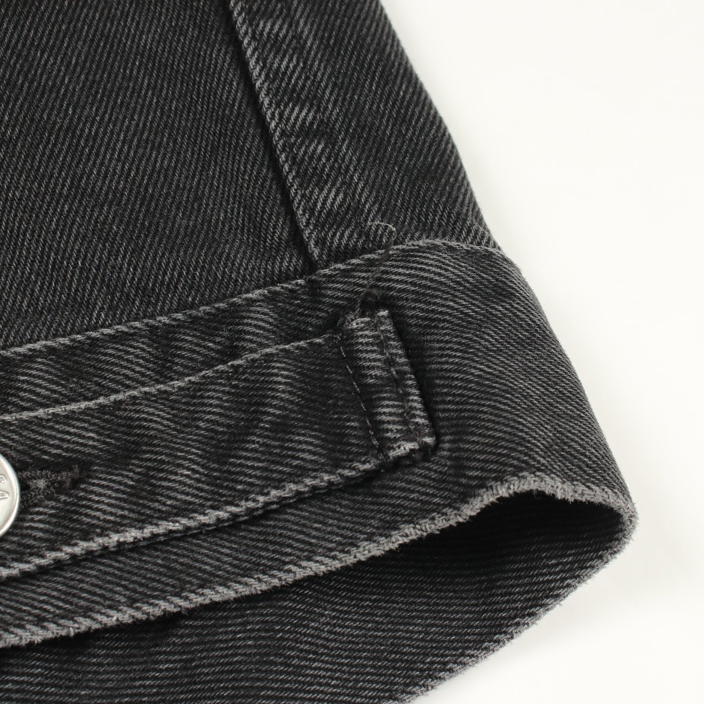 バックロゴ刺繍 デニムジャケット コットン ブラック バレンシアガ アウター BALENCIAGA