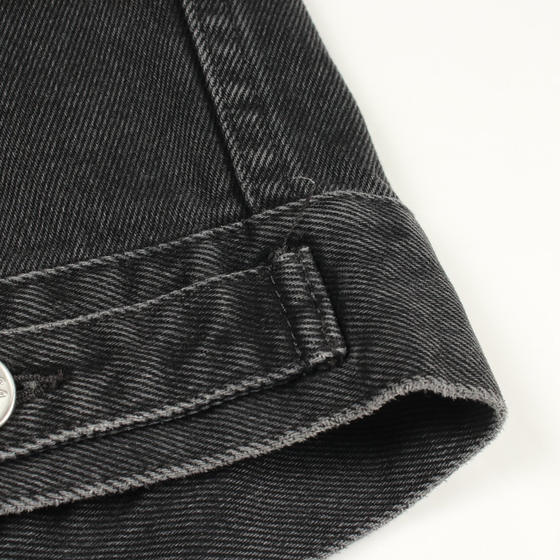 バックロゴ刺繍 デニムジャケット コットン ブラック バレンシアガ アウター BALENCIAGA
