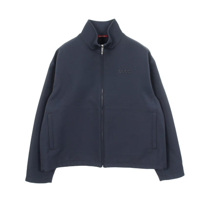 テクニカル トラックジャケット ウール シルク ネイビー グッチ アウター GUCCI