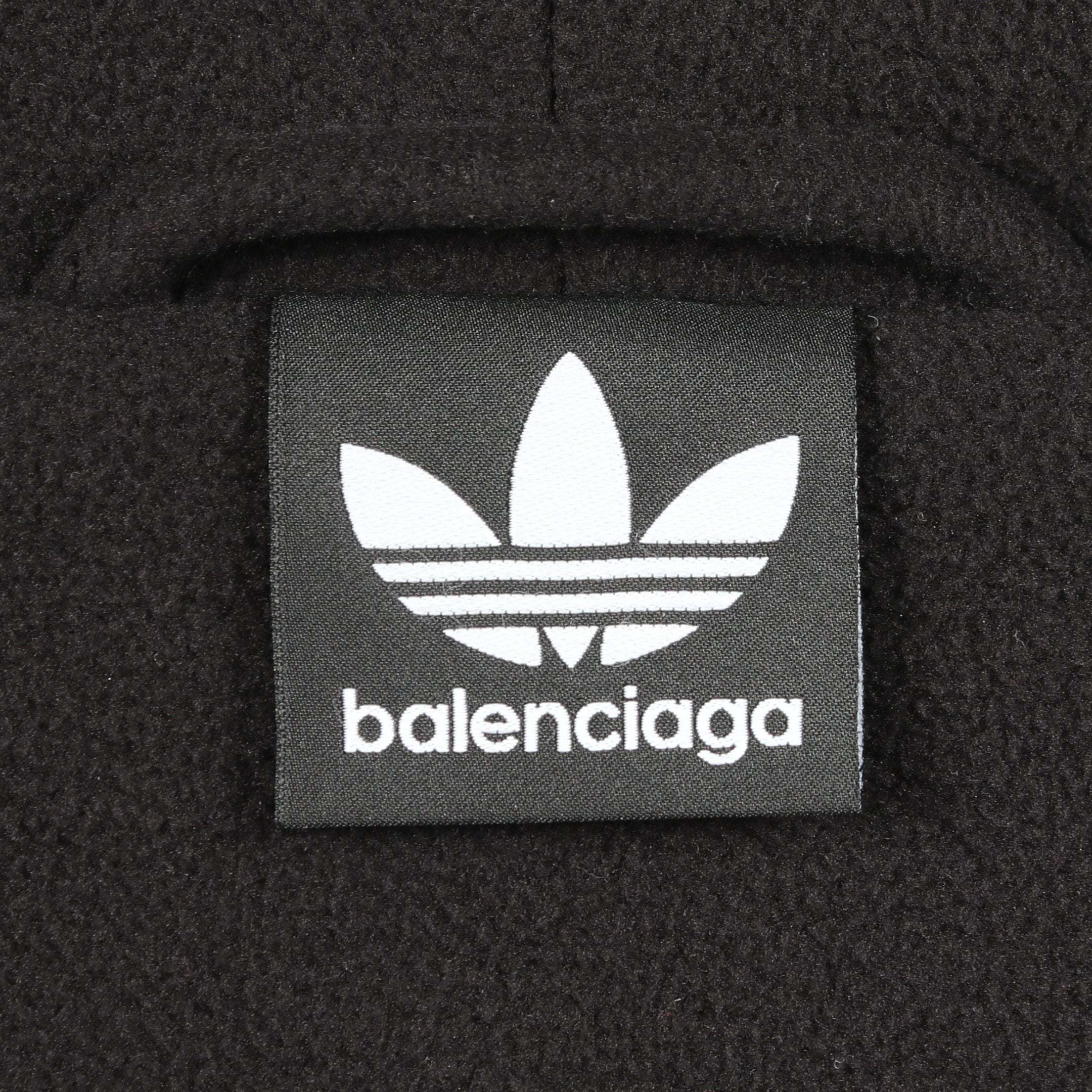 BALENCIAGA × adidas フリース ジップアップパーカー ブラック