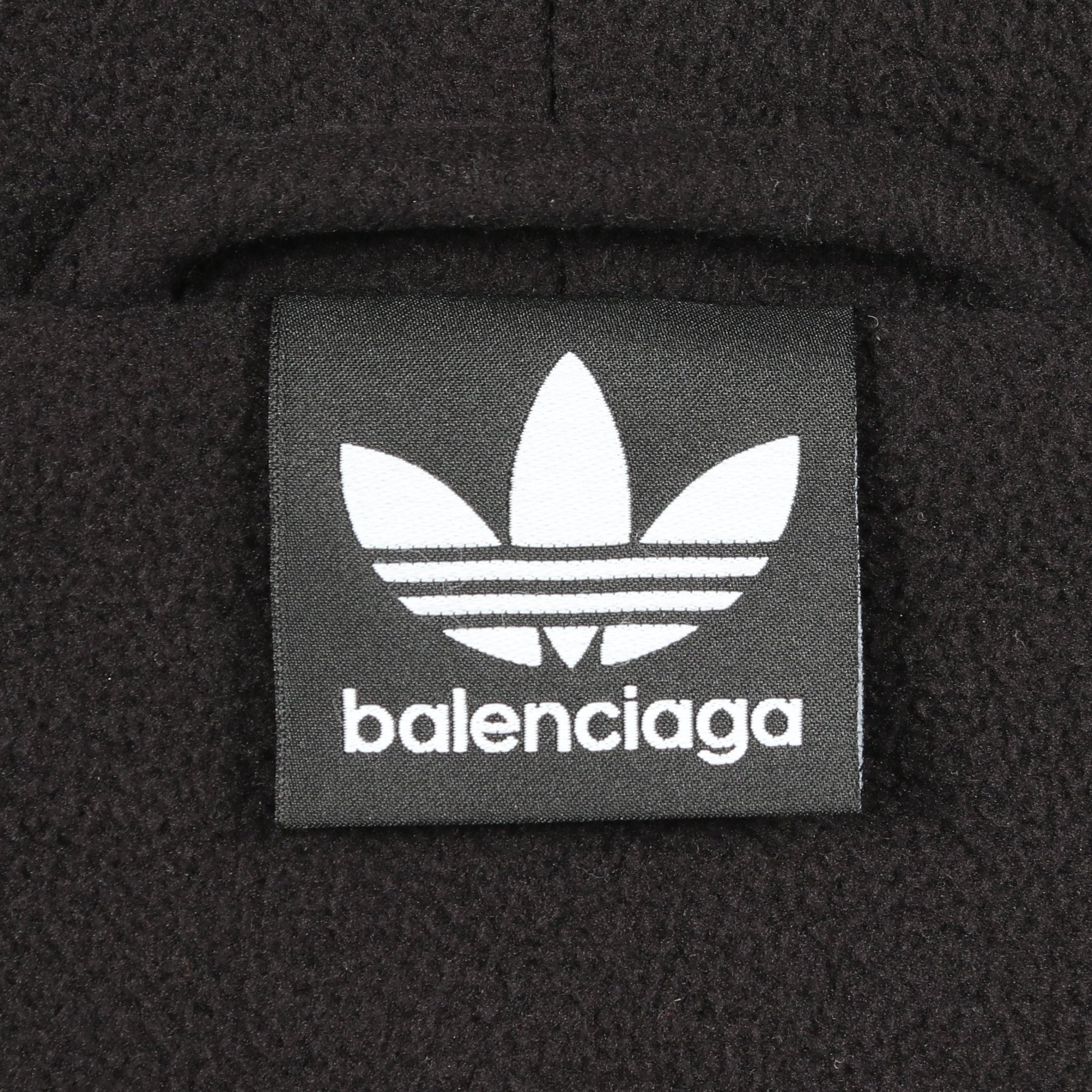 BALENCIAGA × adidas フリース ジップアップパーカー ブラック ホワイト バレンシアガ トップス BALENCIAGA